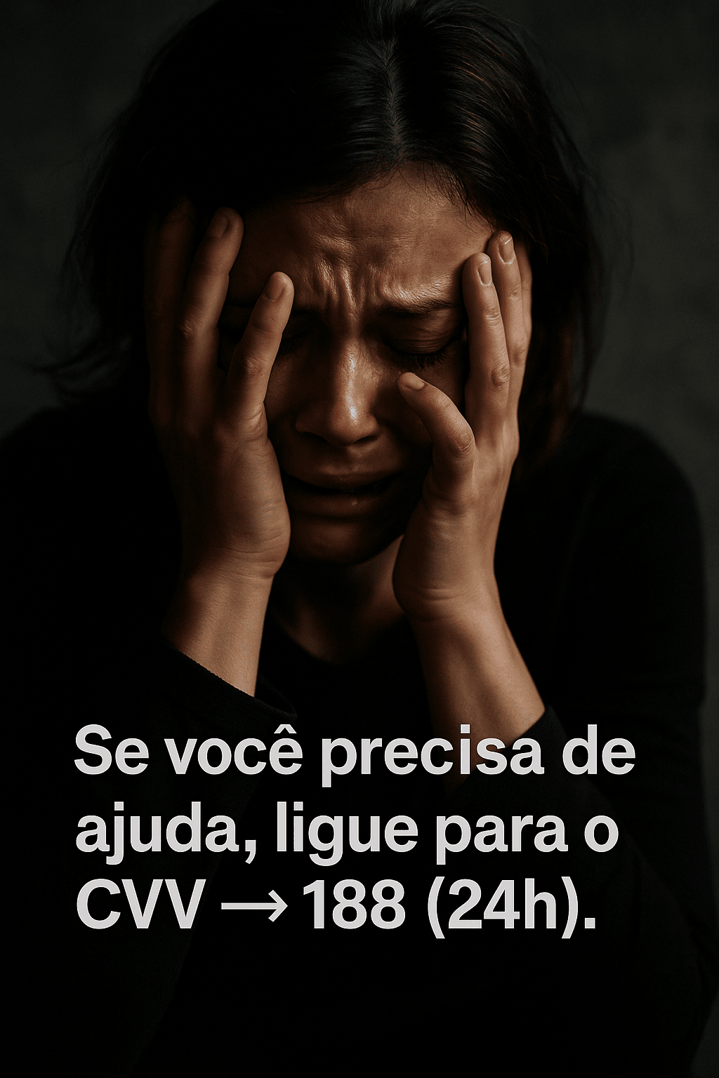 Silhueta de pessoa em sofrimento