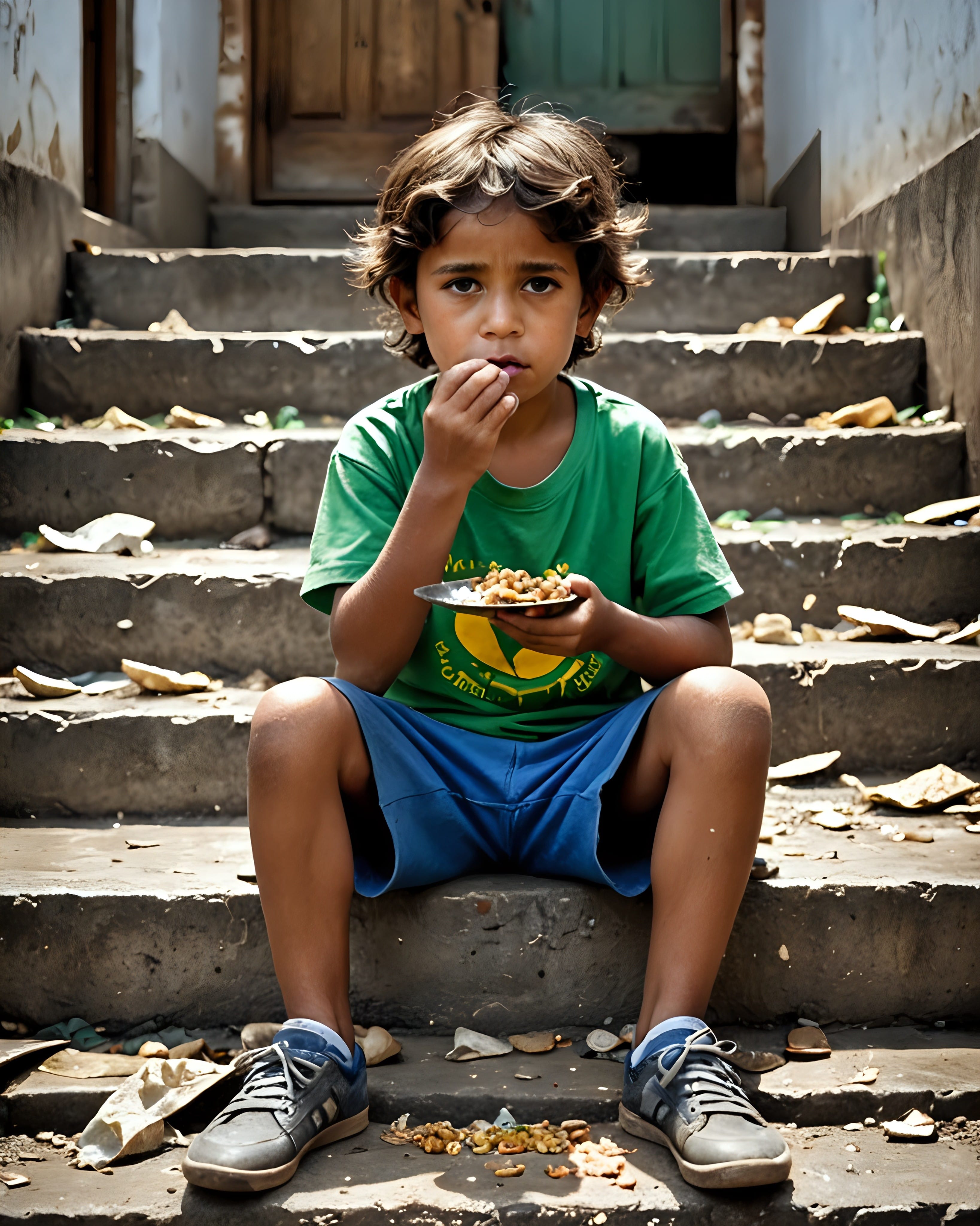 Pessoa com prato vazio